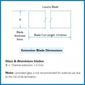 Extension Blade Dimensions